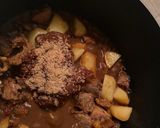 A picture of step 3 of Beef Biryani 🍛.