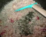 A picture of step 3 of Masala bhindi.