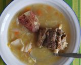 Foto del paso 1 de la receta: Sopa de dos carnes de batata y repollo