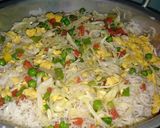 A picture of step 10 of Fried rice with shashlik masala.