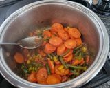 A picture of step 3 of Sweet and Sour Carrots and 3 beans.