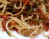 A picture of step 19 of Chicken manchurian spaghetti.