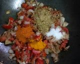 A picture of step 4 of Veg of Soya Granuals.