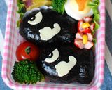 A picture of step 6 of Bullet Bill (from Super Mario) Character Bento.