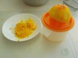 Bizcocho de yemas, naranja y sin lactosa