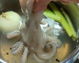 A picture of step 1 of Octopus Carpaccio.