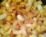 A picture of step 4 of breakfast in a skillet.