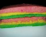 Foto langkah ke 8 dari resep Brownies pelangi kukus (simple).