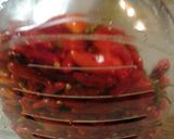 A picture of step 4 of 2015 vinegar hot pepper sauce.