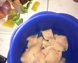 A picture of step 1 of Chicken kebab.