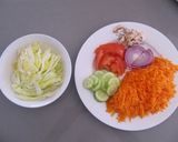 A picture of step 1 of Ham And Salad Wrap.
