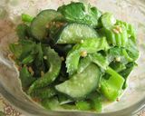 A picture of step 6 of Cucumbers with Wasabi and Miso-Mayo.