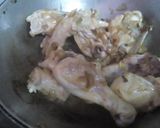 A picture of step 3 of Sukha Chicken (dry chicken).