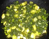 A picture of step 3 of Spinach sabji.
