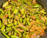 A picture of step 2 of Gawar masala.