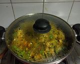 A picture of step 12 of Patta Gobi/ Cabbage Matar.