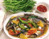 Hình bước làm 4 của món Cá nục hấp cuốn bánh tráng