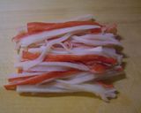 A picture of step 2 of Crab Sticks and Potato Salad Sandwich.