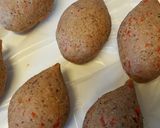 A picture of step 2 of Fried Kibbeh.