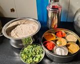 A picture of step 1 of Soya flour Thepla.