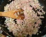 A picture of step 2 of Mapo Tofu with Onions.