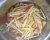 A picture of step 1 of Sweet Potato and Celery Salt and Butter Flavored Kinpira.