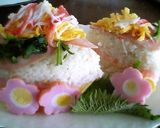 A picture of step 9 of Festive Ham Sushi for Girl's Day.