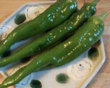A picture of step 1 of Anchovy-Stuffed Manganji Peppers.