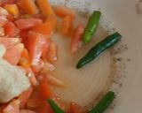 A picture of step 1 of Aloo, matar, polaw.
