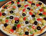 A picture of step 3 of Chicken Tikka Pizza 🍕🍕.