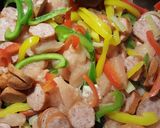 A picture of step 3 of Sausage & Peppers Skillet.