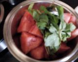 A picture of step 1 of Watermelon mint cooler.