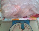 A picture of step 1 of Nigerian chicken pepper soup.