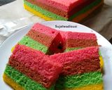 Foto langkah ke 7 dari resep Bolu kukus Rainbow.