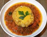 A picture of step 4 of Cauliflower Cheese Burgers In A Tomato And Spinach Sauce.