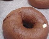 A picture of step 6 of Cocoa & White Chocolate Bagels.