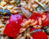Une image de l'étape 3 de La Paella Végétarienne.