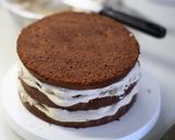 A picture of step 6 of Decorated Cafe Mocha Cake.