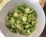 A picture of step 3 of Brussel Sprout Chips.