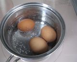 A picture of step 1 of Soft-Set Seasoned Eggs with Okonomiyaki Sauce.
