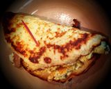 A picture of step 4 of Lean Oatbran Breakfast Sandwich.