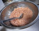 A picture of step 1 of Shiso Flavored Cheesy Chicken Tsukune Meatballs.
