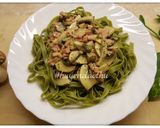 Hình bước làm 6 của món Spaghetti Carbonara champignons