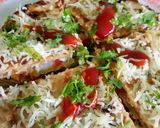 A picture of step 5 of Roti pizza.