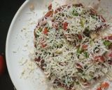A picture of step 8 of Chatpata Mexican Kacchi keri Pizza Chat.