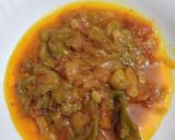 A picture of step 8 of Toorai ki bhaji.