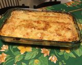 Une image de l'étape 8 de Gratin de poireaux au jambon cru, emmental et béchamel au vin blanc.