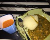 A picture of step 4 of Semo And ogbono soup.