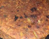 A picture of step 3 of Leftover Dal & salad paratha.