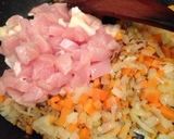A picture of step 3 of Omurice (Rice Omelette).